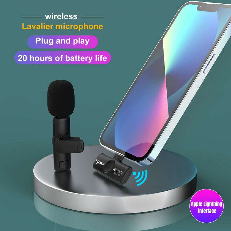 HXSJ F18 2.4G 8 Pin Noise Reduction Lavalier Wireless Microphone(Black)