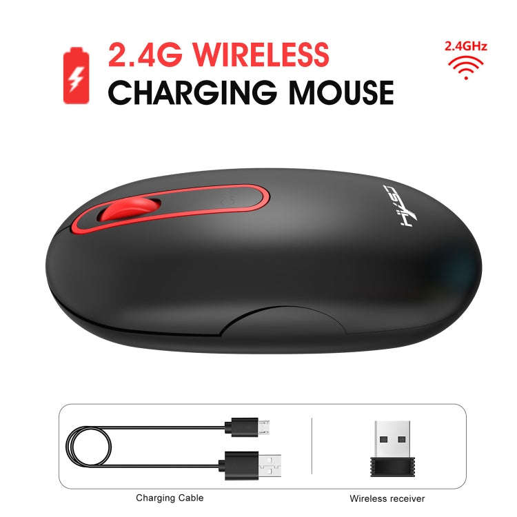 HXSJ T15 2.4GHz 4 Keys Wireless Mute Mouse(Black)