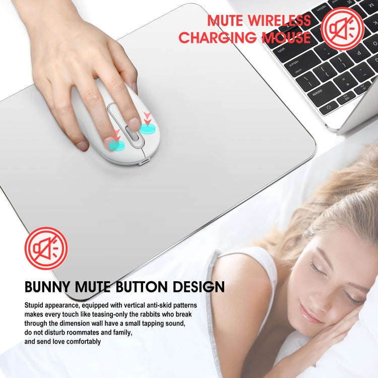 HXSJ T15 2.4GHz 4 Keys Wireless Mute Mouse(White)