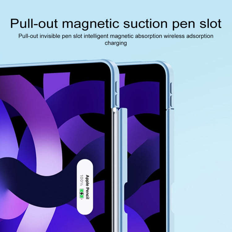 For Huawei MatePad 10.8 Detachable Rotating Leather Tablet Case(Blue)