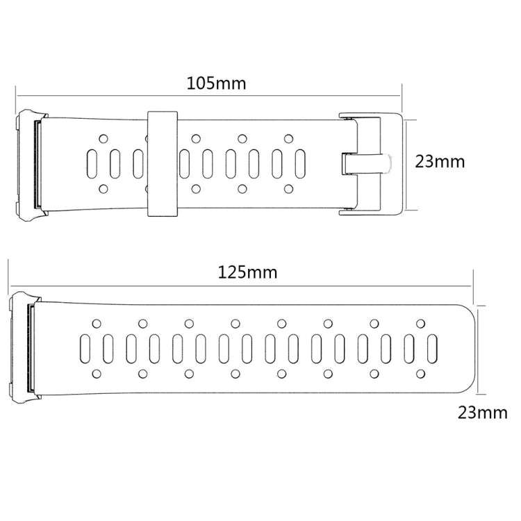 For Fitbit Ionic Two-tone Silicone  Watch Band with Buckle & Connector(Dark Blue + White)