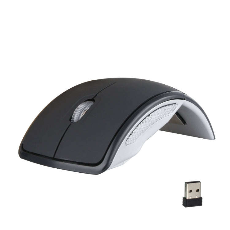 HXSJ ZD-01 1600DPI 2.4GHz Wireless Foldable Mouse(Black)