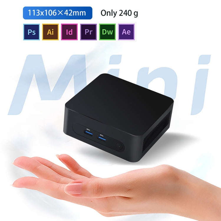 ZX03 Windows 11 Mini PC, Intel Alder Lake N95, Support Dual HDMI Output, Spec:16GB+512GB(US Plug)