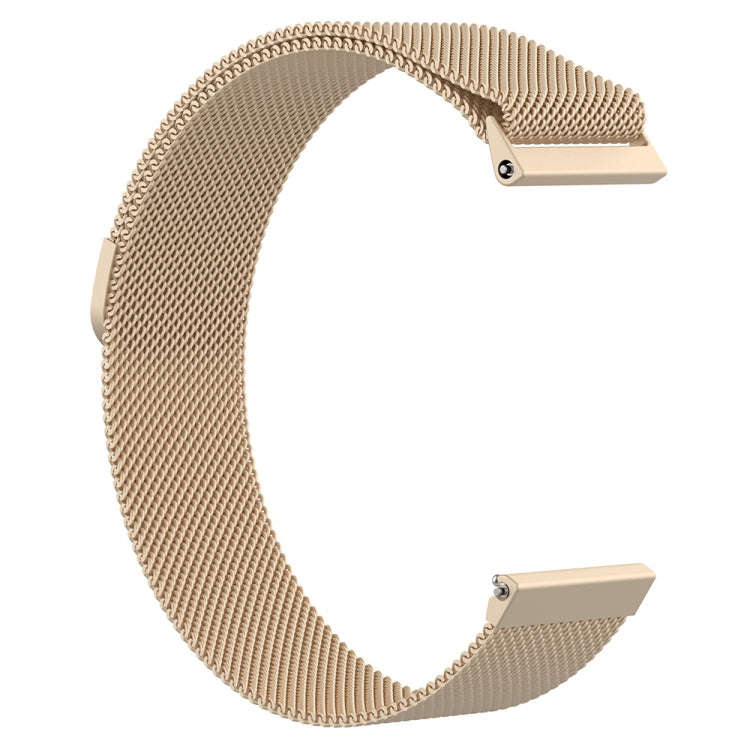 For Fitbit Versa Milanese  Watch Band, Size:S(Champagne Gold)