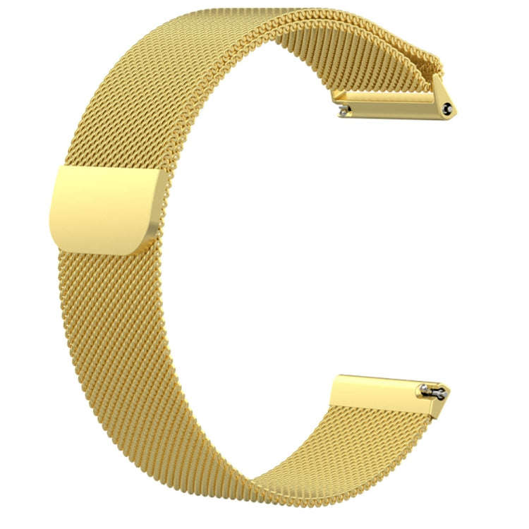 For Fitbit Versa Milanese  Watch Band, Size:L(Gold)