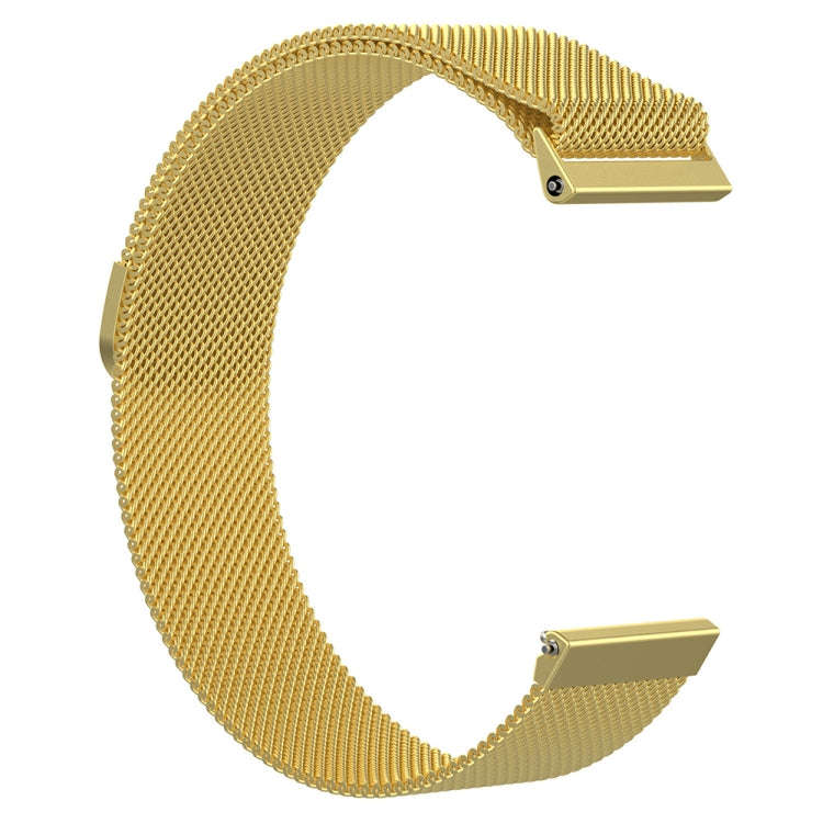 For Fitbit Versa Milanese  Watch Band, Size:L(Gold)