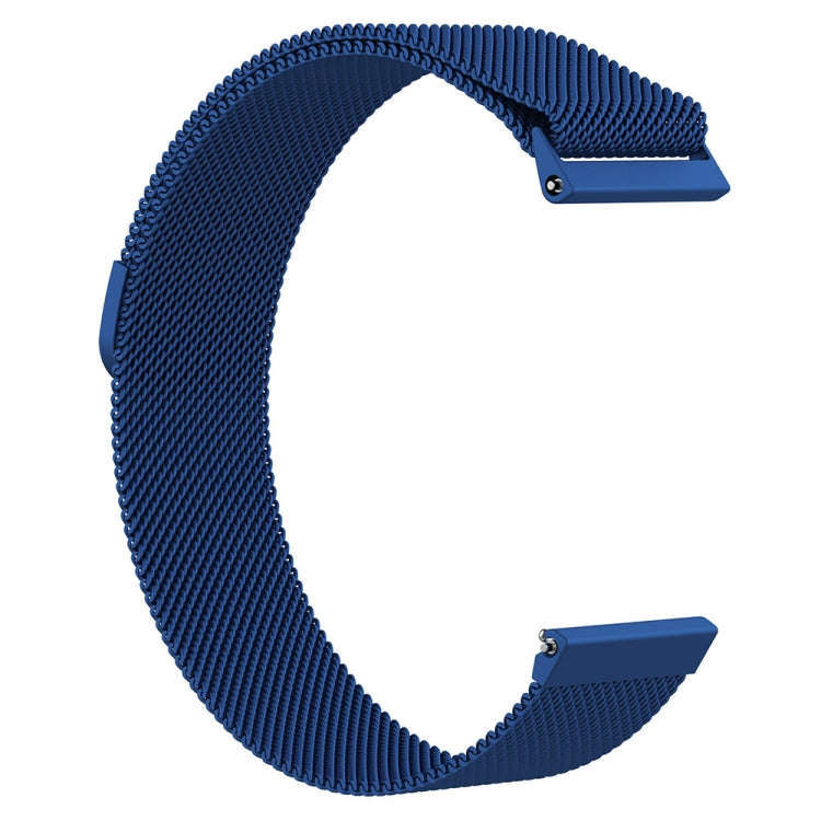 For Fitbit Versa Milanese  Watch Band, Size:L(Blue)