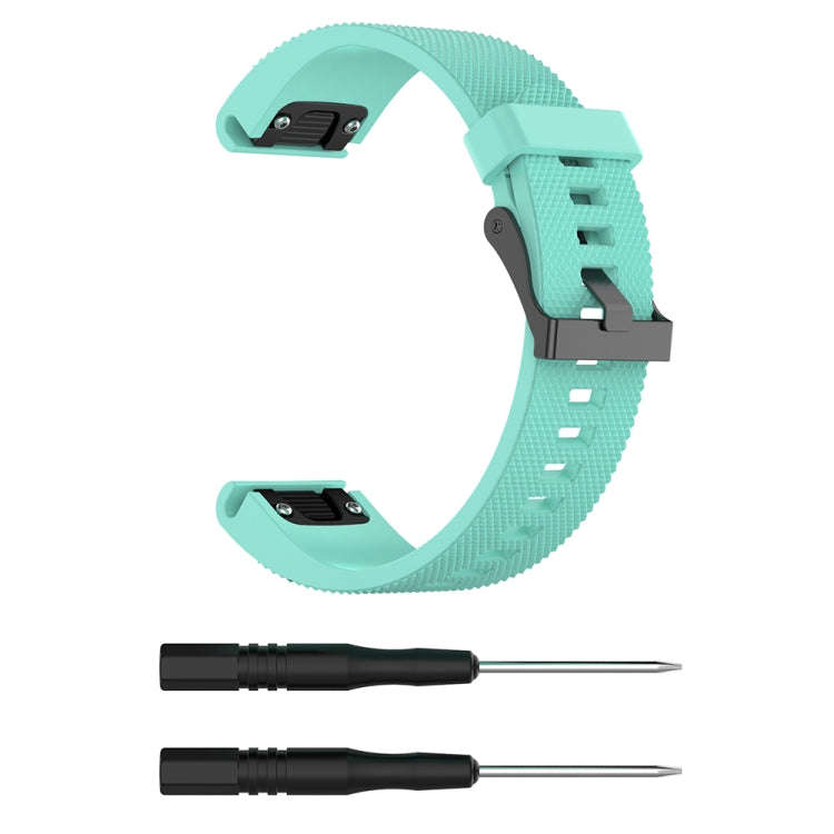 For Garmin Fenix 5S (20mm) Silicone Watch Band(Mint Green)