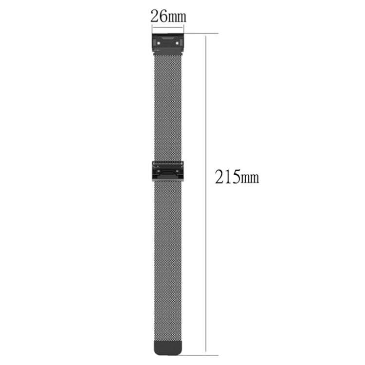 For Garmin Fenix 5X Milanese Watch Band(Rose Gold)