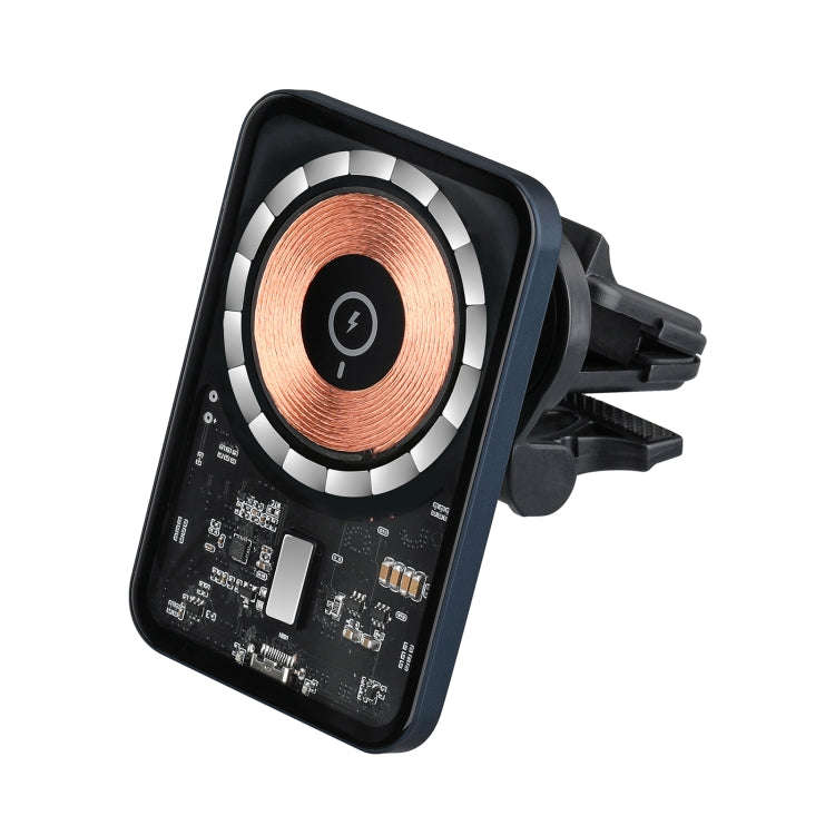 X6F Transparent Magnetic Air Vent Wireless Car Charger