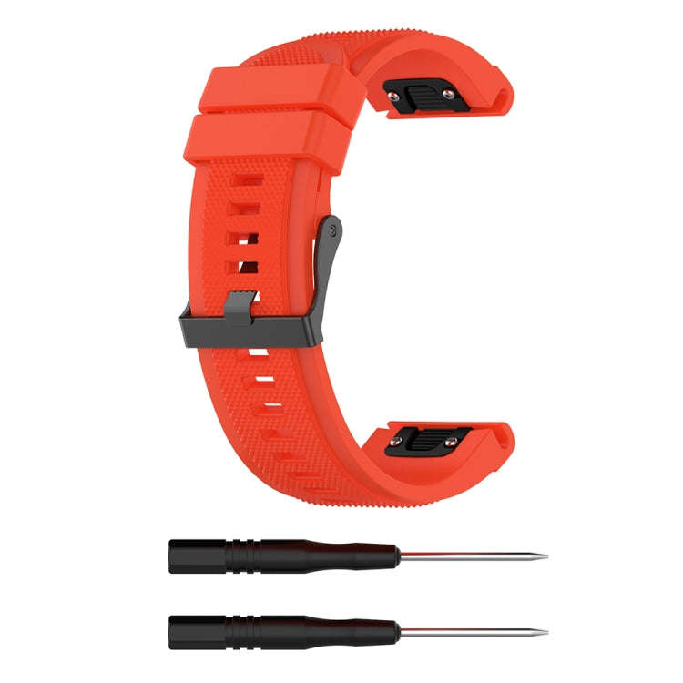 For Garmin Fenix 5X (26mm) Fenix3 / Fenix3 HR Silicone Watch Band(Orange)