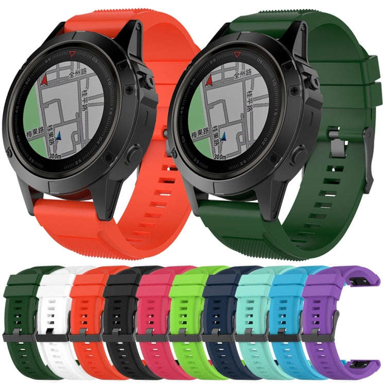 For Garmin Fenix 5X (26mm) Fenix3 / Fenix3 HR Silicone Watch Band(Dark Blue)