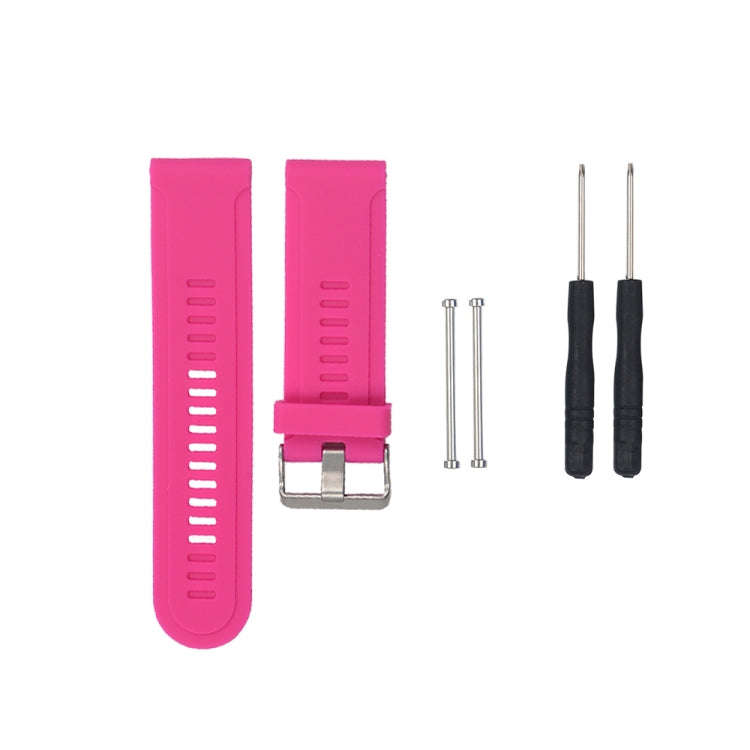For Garmin Fenix3 HR Silicone Watch Band(Rose Red)