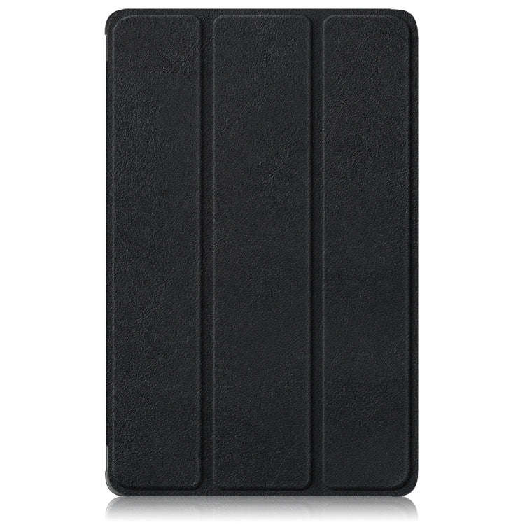 For Huawei Matepad SE 10.4 2022 Custer Pure Color 3-Fold Holder Leather Tablet Case(Black)
