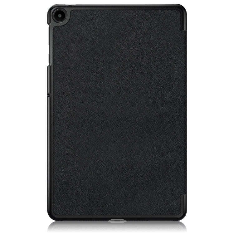 For Huawei Matepad SE 10.4 2022 Custer Pure Color 3-Fold Holder Leather Tablet Case(Black)