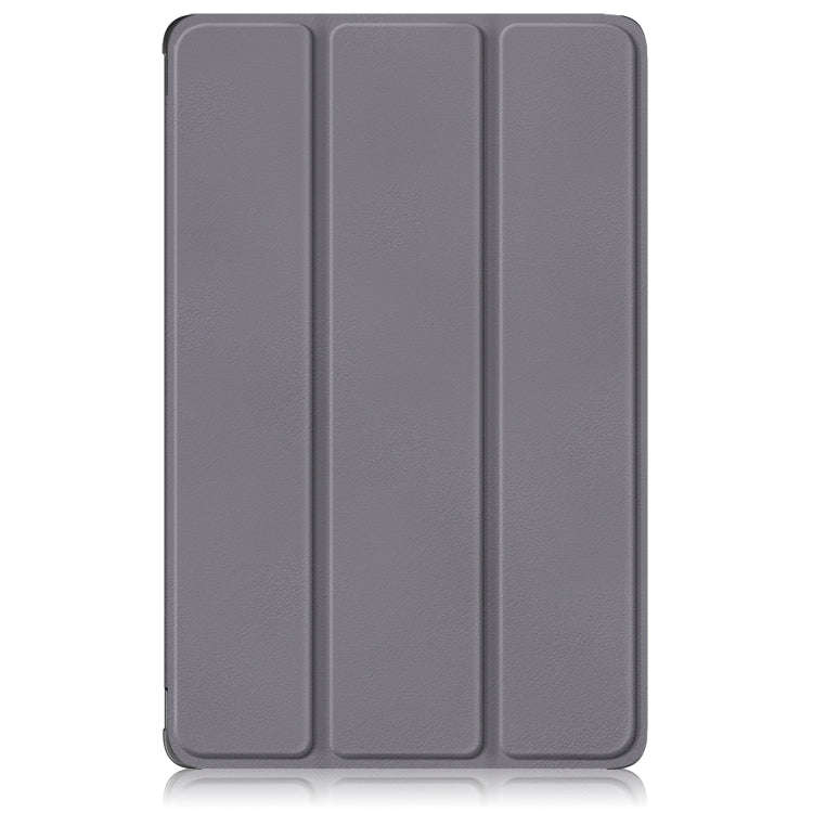 For Huawei Matepad SE 10.4 2022 Custer Pure Color 3-Fold Holder Leather Tablet Case(Grey)