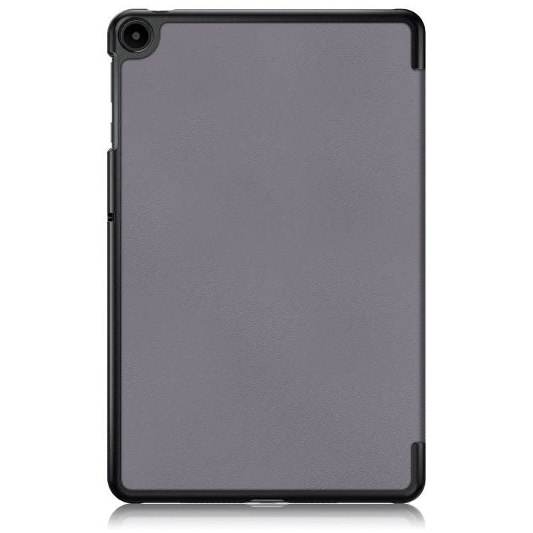For Huawei Matepad SE 10.4 2022 Custer Pure Color 3-Fold Holder Leather Tablet Case(Grey)