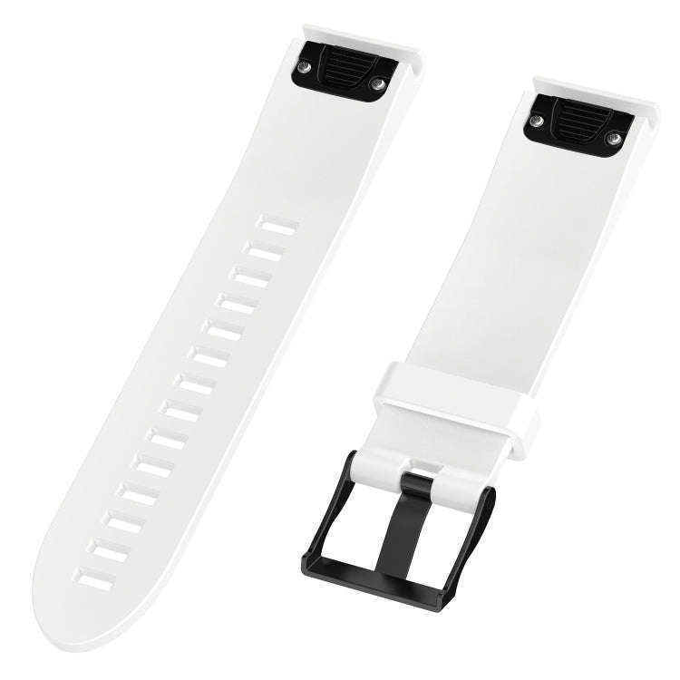 For Garmin Fenix5 (22mm) Silicone Watch Band(White)