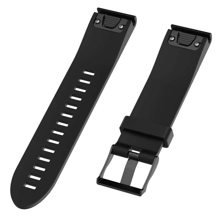 For Garmin Fenix5 (22mm) Silicone Watch Band(Black)