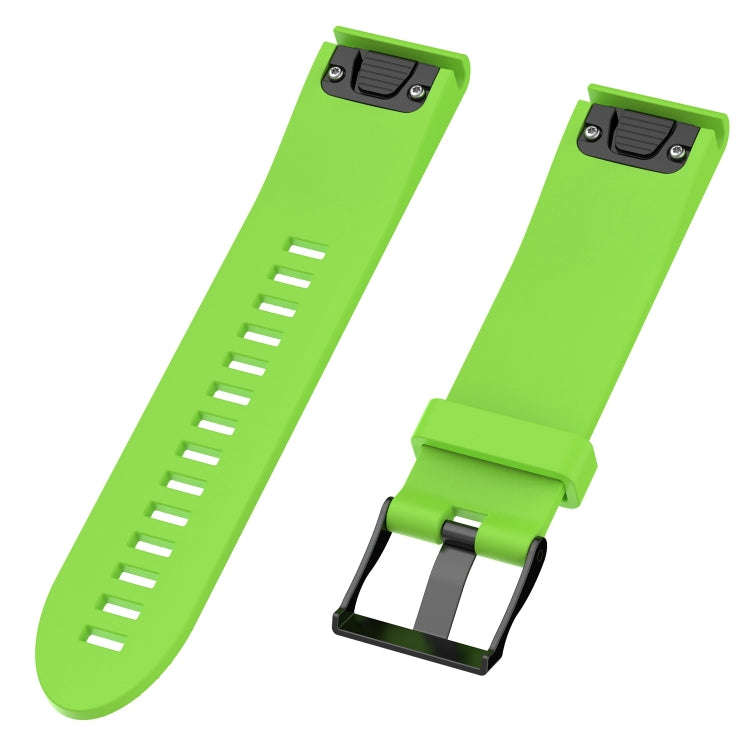For Garmin Fenix5 (22mm) Silicone Watch Band(Lime Green)