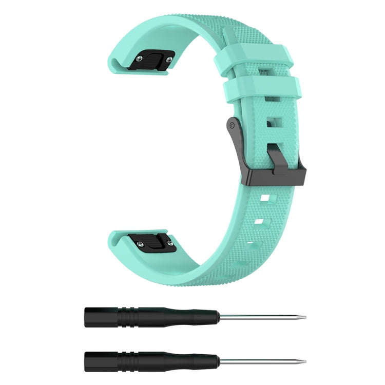 For Garmin Fenix5 (22mm) Silicone Watch Band(Mint Green)