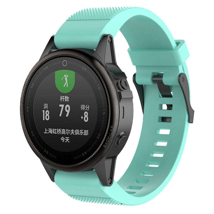 For Garmin Fenix5 (22mm) Silicone Watch Band(Mint Green)