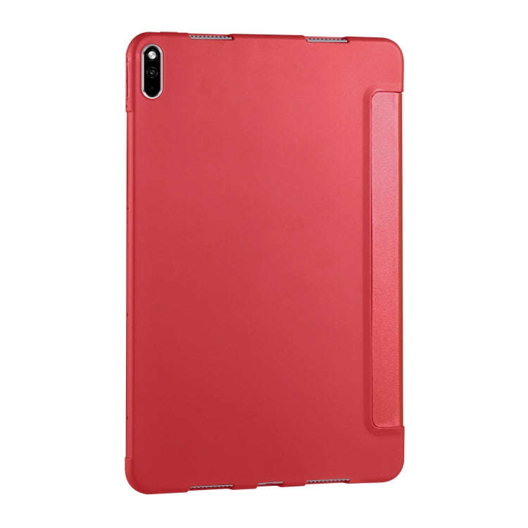 For Huawei MatePad Pro 10.8 inch 3-folding Horizontal Flip PU Leather + Shockproof Honeycomb TPU ...