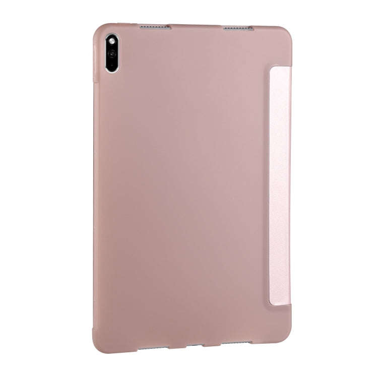 For Huawei MatePad Pro 10.8 inch 3-folding Horizontal Flip PU Leather + Shockproof Honeycomb TPU ...