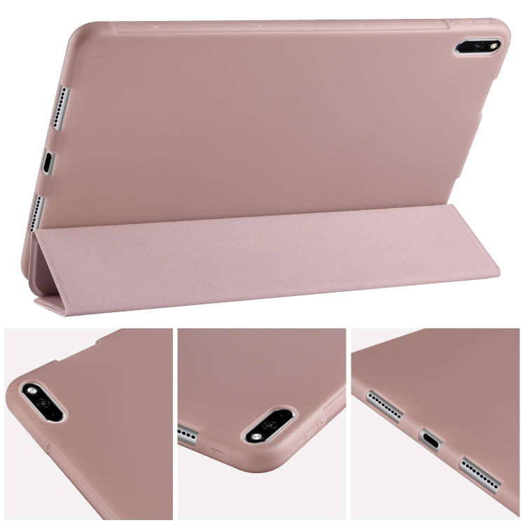 For Huawei MatePad Pro 10.8 inch 3-folding Horizontal Flip PU Leather + Shockproof Honeycomb TPU ...