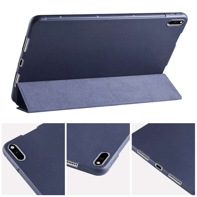 For Huawei MatePad Pro 10.8 inch 3-folding Horizontal Flip PU Leather + Shockproof Honeycomb TPU ...