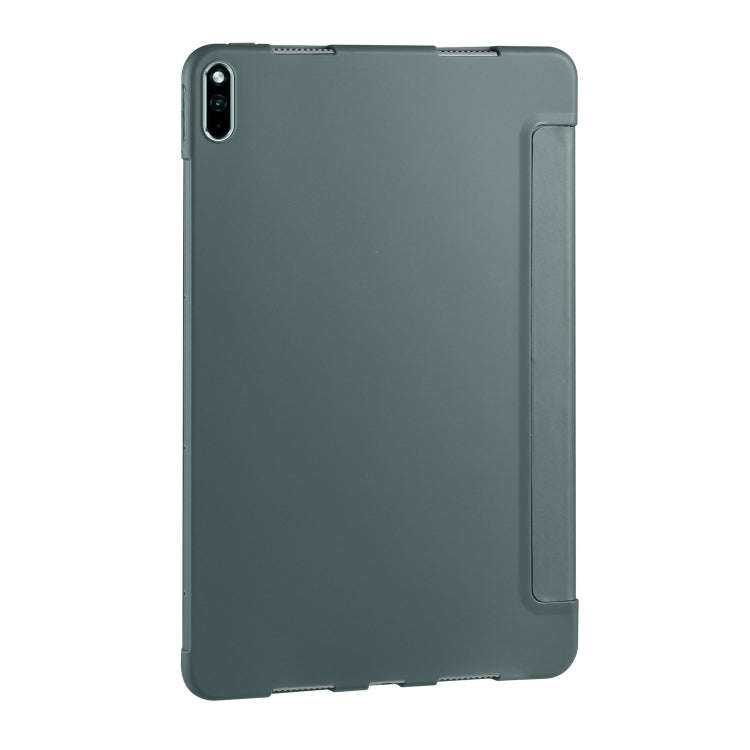 For Huawei MatePad Pro 10.8 inch 3-folding Horizontal Flip PU Leather + Shockproof Honeycomb TPU ...