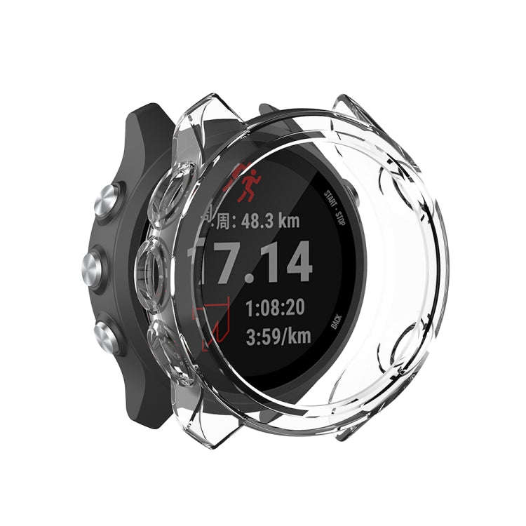 For Garmin Forerunner 245 / 245M Smart Watch Silicone Protective Case(Transparent Blue)