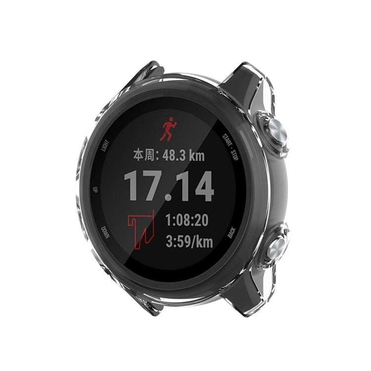 For Garmin Forerunner 245 / 245M Smart Watch Silicone Protective Case(Transparent Blue)