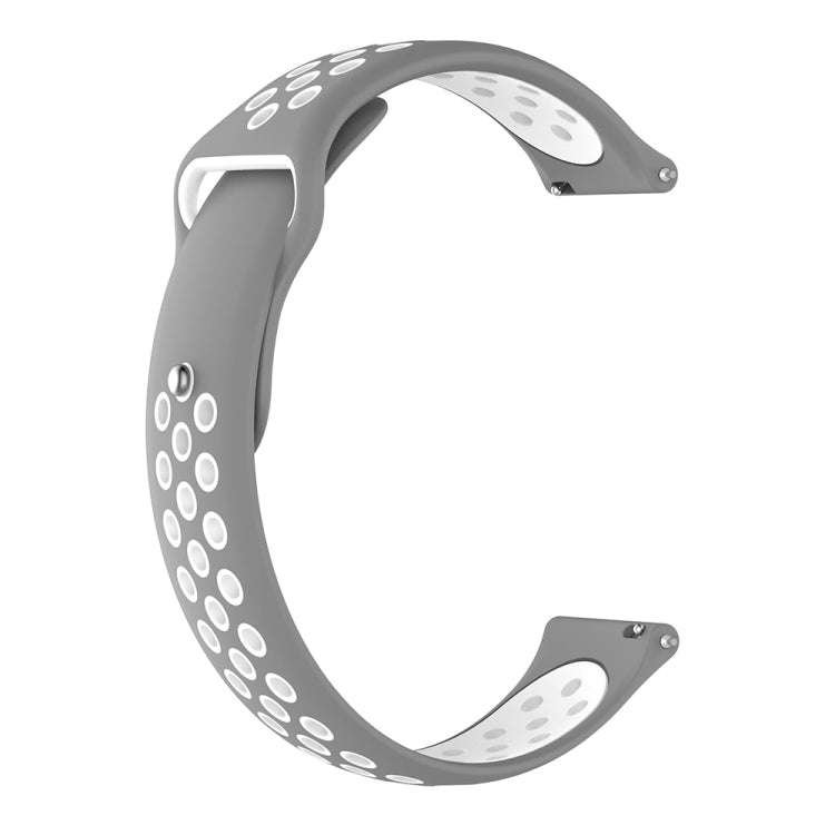 For Garmin Fenix Chronos Two-colors Replacement Wrist Strap Watchband(Grey White)