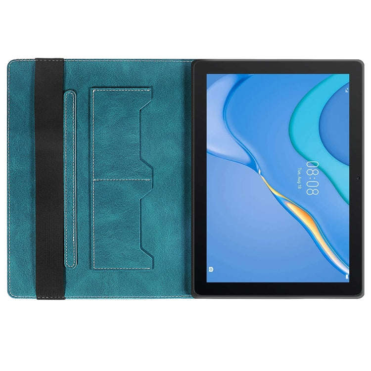 For Huawei MatePad SE Splicing Series Tablet Leather Case(Dark Green)