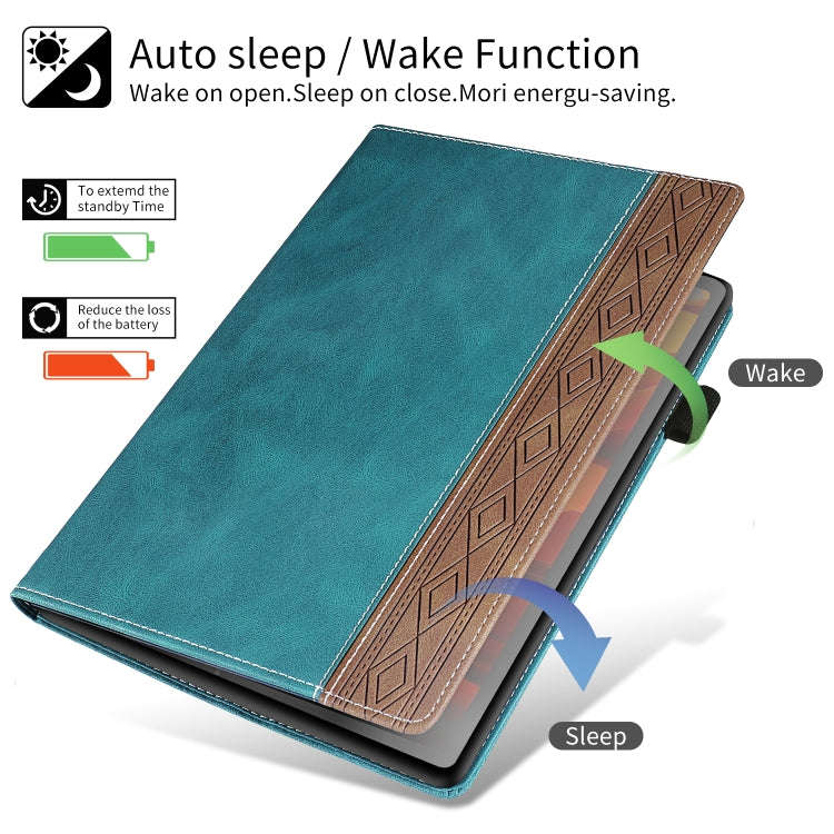 For Huawei MatePad SE Splicing Series Tablet Leather Case(Dark Green)