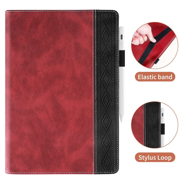For Huawei MatePad SE Splicing Series Tablet Leather Case(Red)