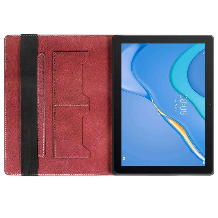 For Huawei MatePad SE Splicing Series Tablet Leather Case(Red)