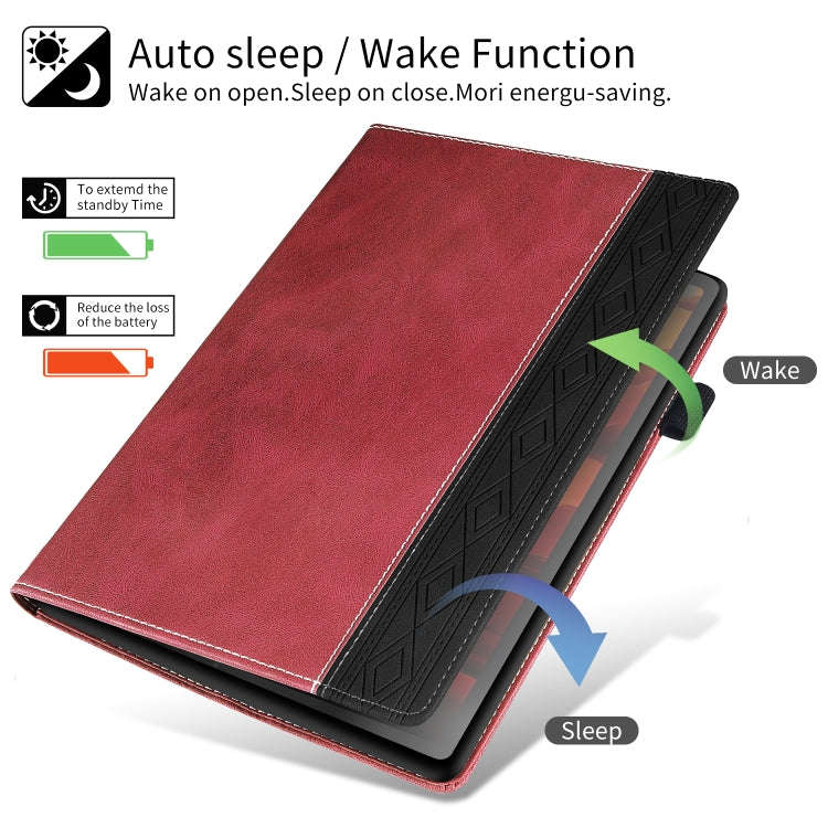 For Huawei MatePad SE Splicing Series Tablet Leather Case(Red)
