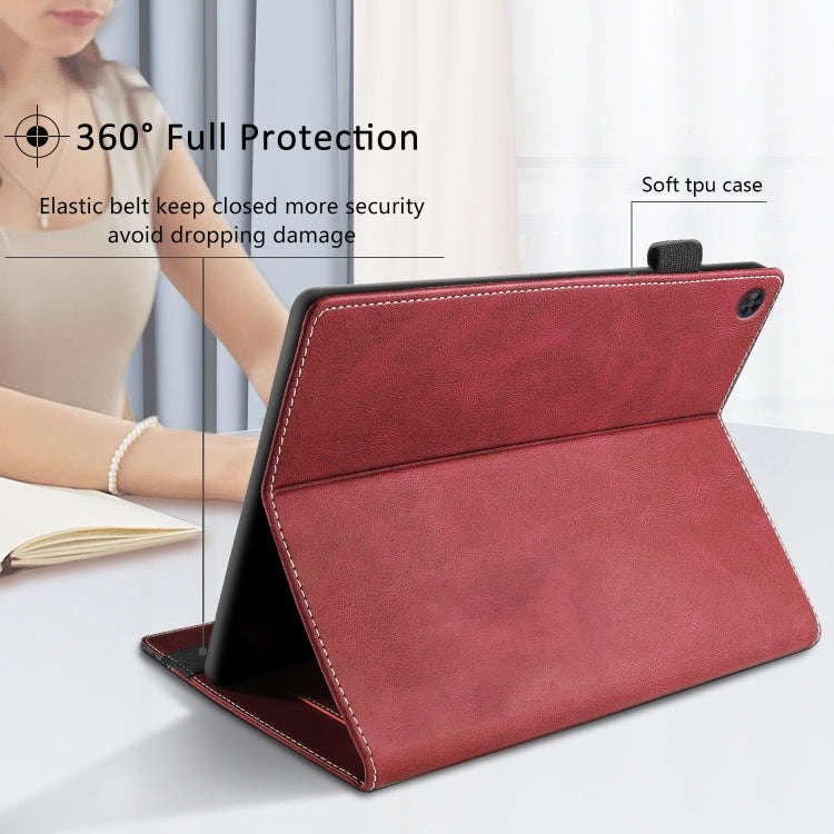 For Huawei MatePad SE Splicing Series Tablet Leather Case(Red)