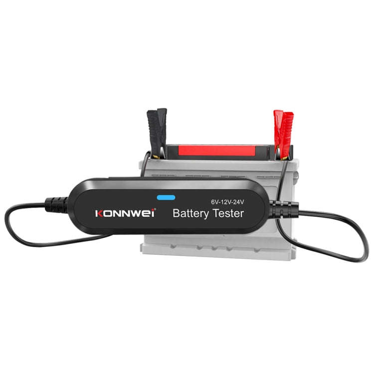 KONNWEI BK200 6V/12V/24V Car Bluetooth Battery Tester(Black)