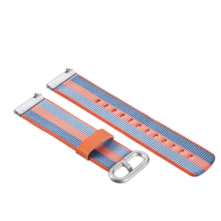 For Garmin Vivoactive 3 Nylon Watch Band with Buckle(Yellow Blue)
