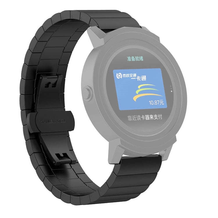 For Garmin Vivoactive 3 Metal Watch Band(Black)