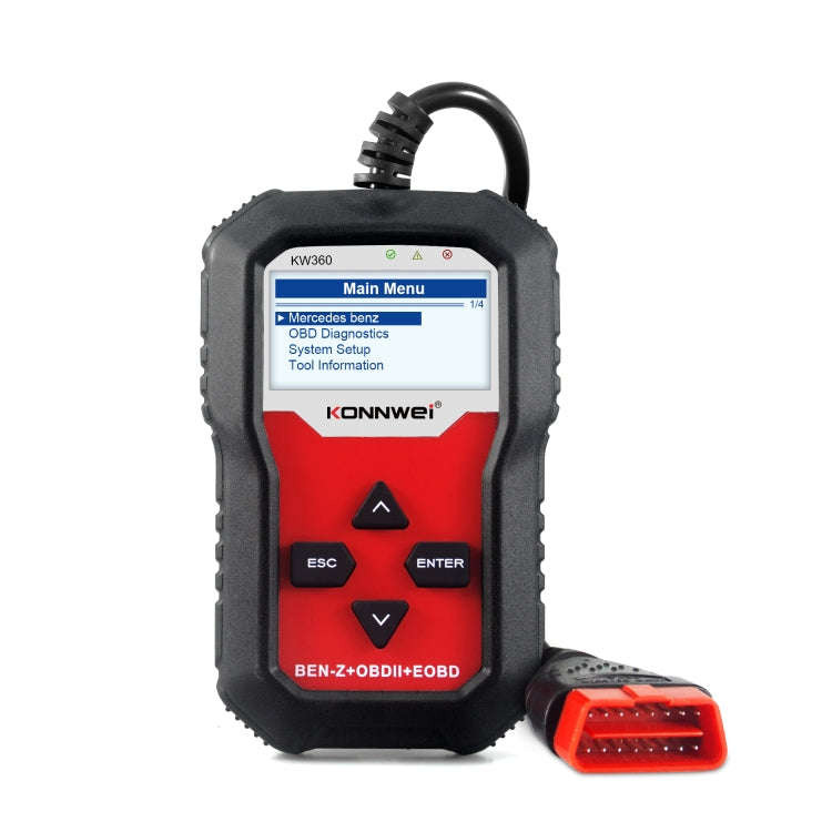 For Mercedes Benz KONNWE KW360 2.4 inch OBD2 Car Fault Detector
