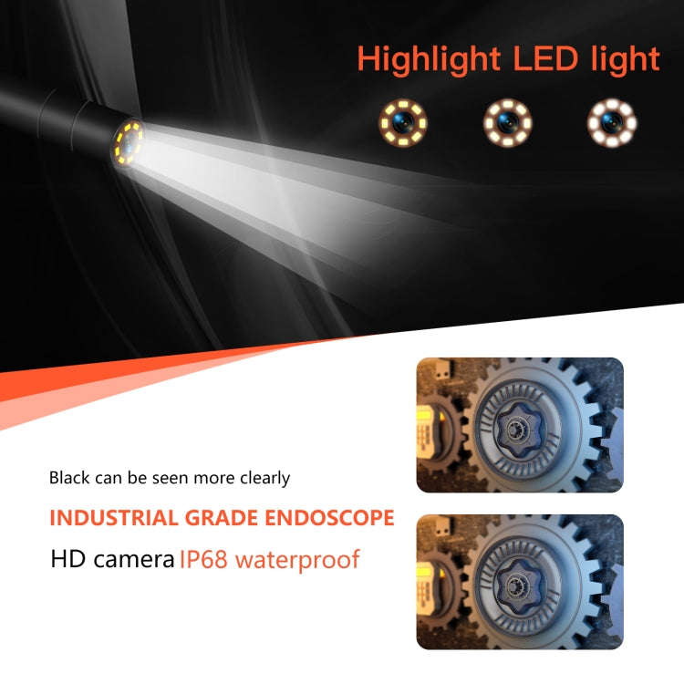 P130 3.9mm 4.3 inch Single Camera with Screen Endoscope, Length:10m