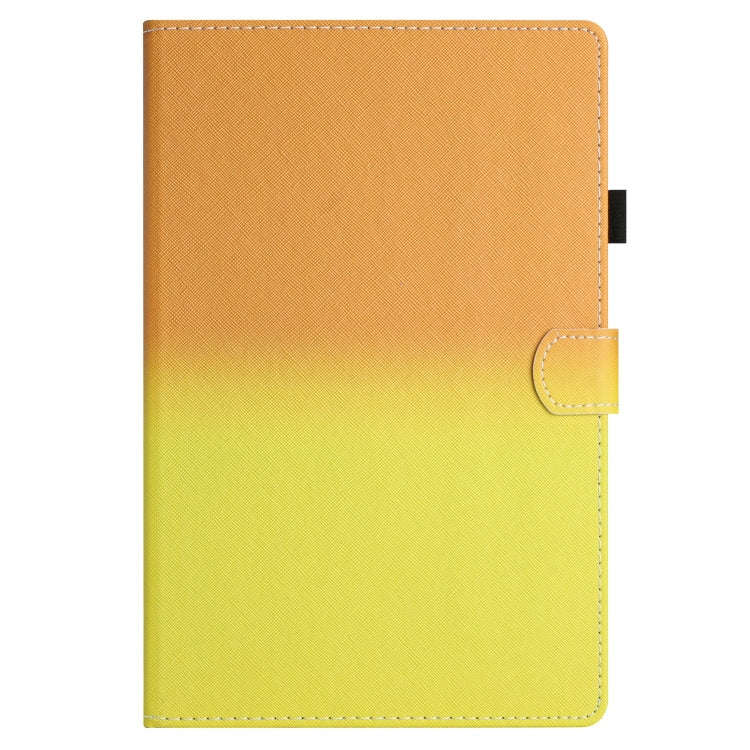 For Honor Pad 6 / X6 / Huawei MatePad T10 / T10S Stitching Gradient Leather Tablet Case(Orange Ye...