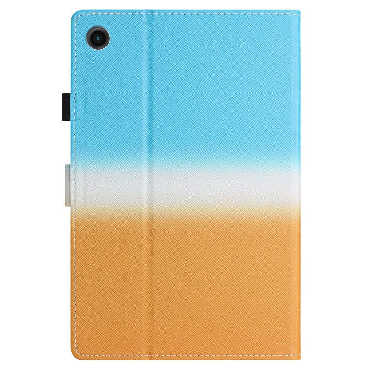 For Honor Pad 6 / X6 / Huawei MatePad T10 / T10S Stitching Gradient Leather Tablet Case(Blue Orange)