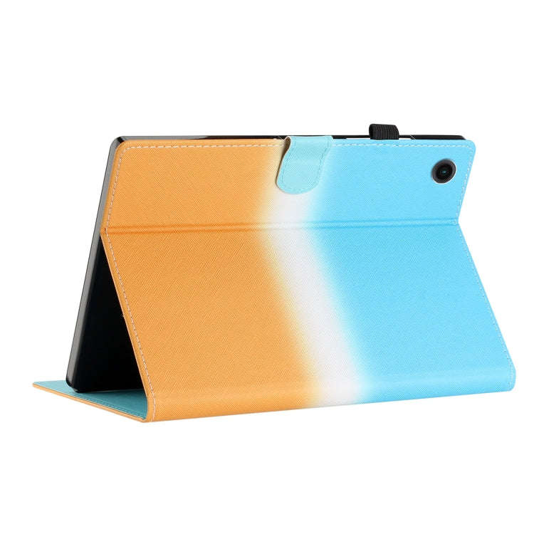 For Honor Pad 6 / X6 / Huawei MatePad T10 / T10S Stitching Gradient Leather Tablet Case(Blue Orange)