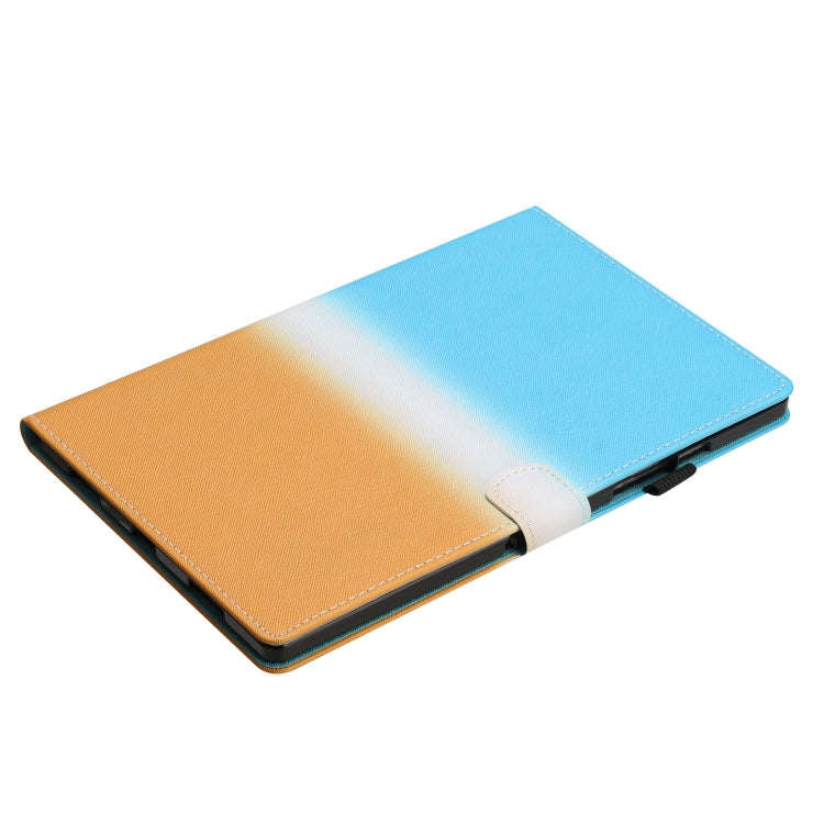 For Honor Pad 6 / X6 / Huawei MatePad T10 / T10S Stitching Gradient Leather Tablet Case(Blue Orange)