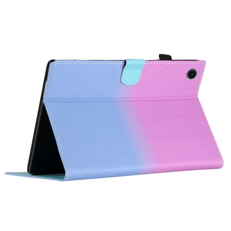 For Honor Pad 6 / X6 / Huawei MatePad T10 / T10S Stitching Gradient Leather Tablet Case(Purple Blue)